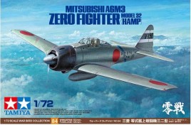 60784 Tamiya 1/72 Mitsubishi A6M3 Zero Fighter Model 32 (Hamp)